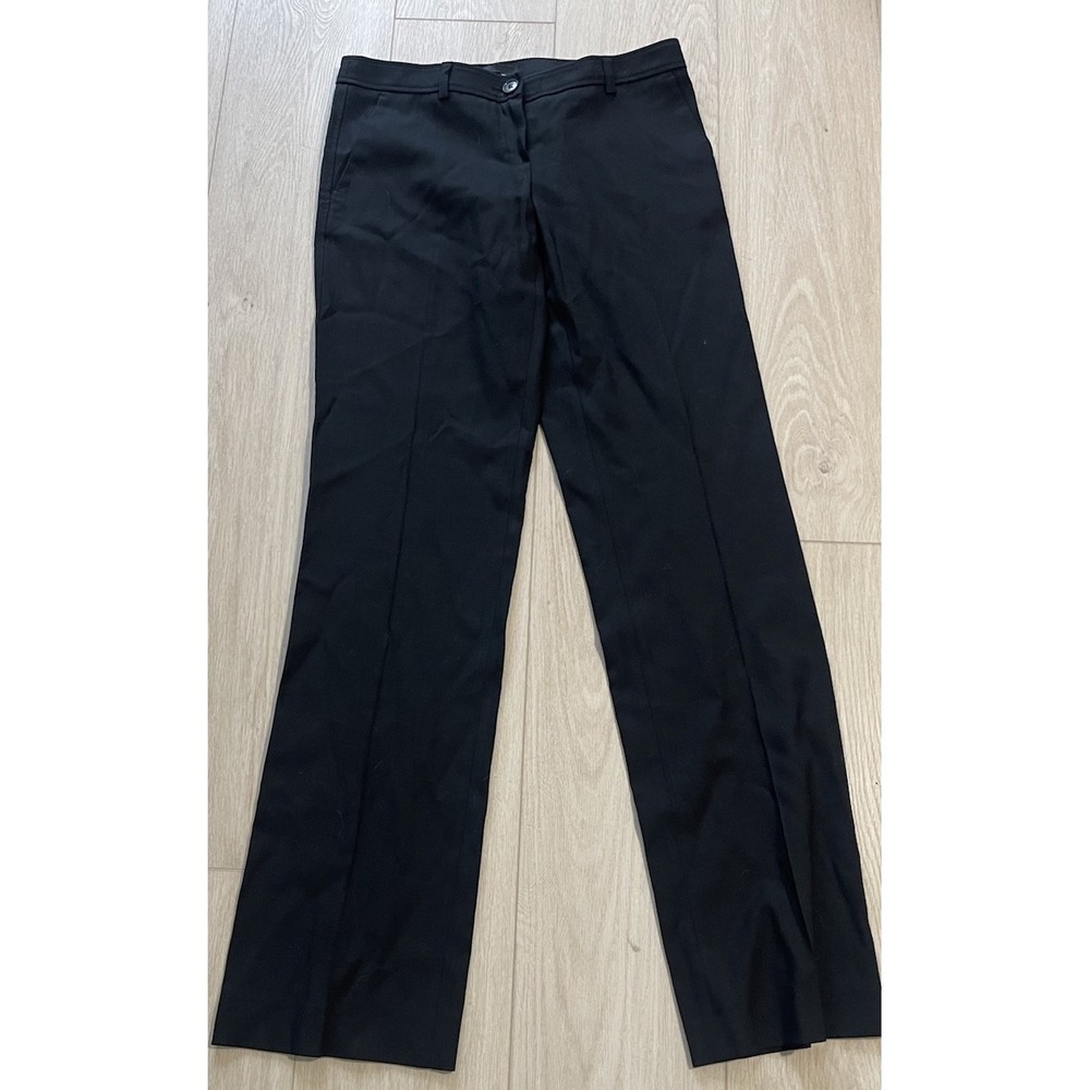 Emporio Armani Womens Black Wool Viscose Dress Pants Size 4 Made in Italy